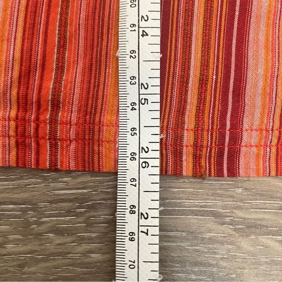 Columbia V Neck Orange Striped Top - Picture 8 of 12